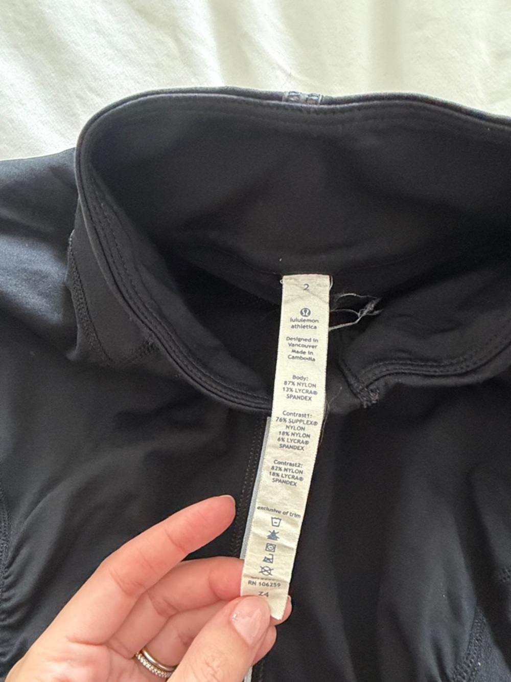 lululemon athletica Black Quarter-Zip Performance Top - Picture 2 of 4